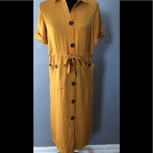 Primark mustard dress size 2
